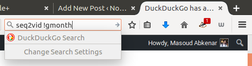 DuckDuckGo search for seq2vid !gmonth